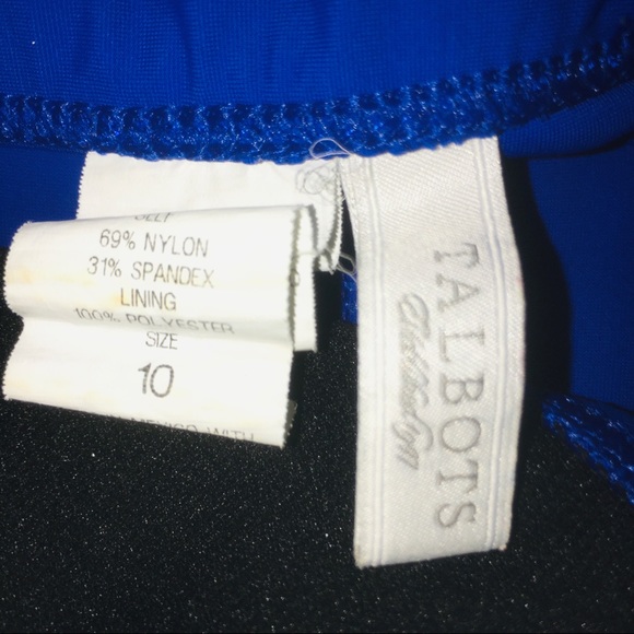 Talbots bright royal blue Mini Swim mini Skirt 10 - Picture 7 of 7
